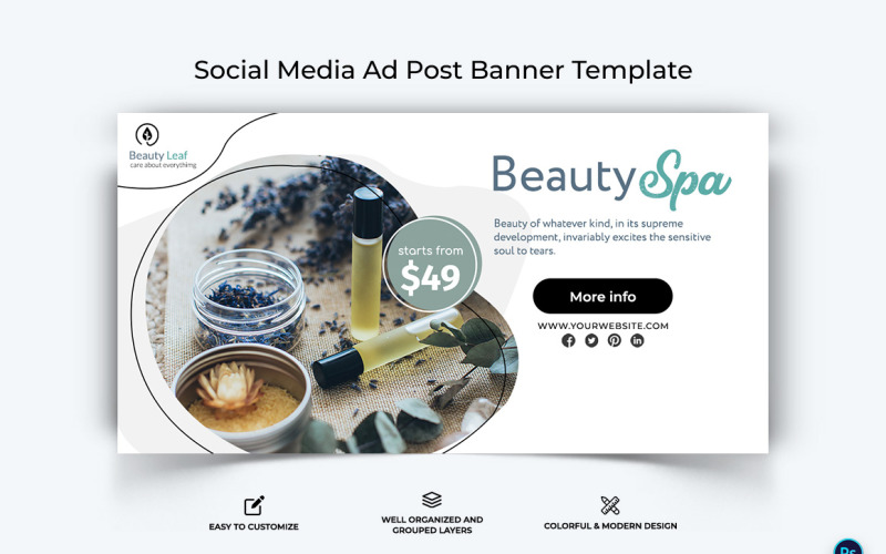 Spa Salon Facebook Ad Banner Design Template-22 Social Media