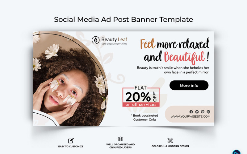 Spa Salon Facebook Ad Banner Design Template-24 Social Media