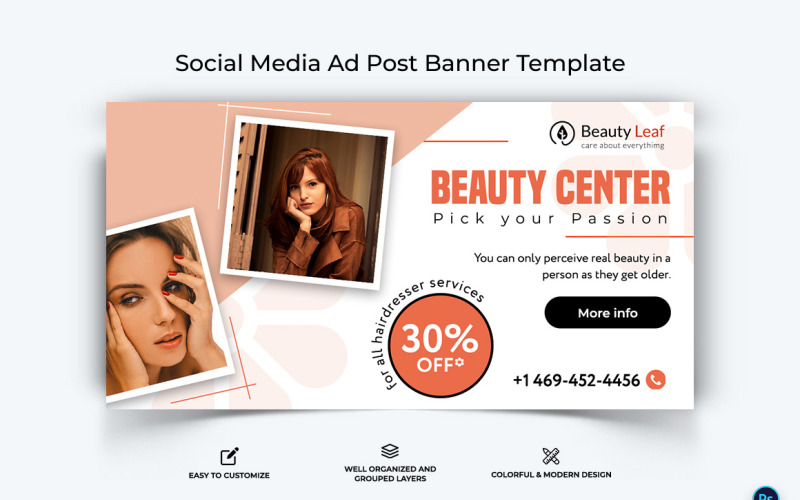 Spa Salon Facebook Ad Banner Design Template-25 Social Media