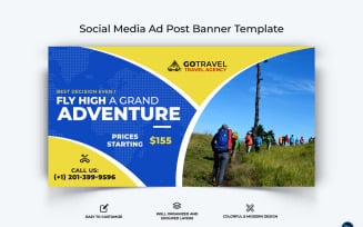 Travel Facebook Ad Banner Design Template-23