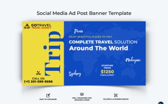 Travel Facebook Ad Banner Design Template-28