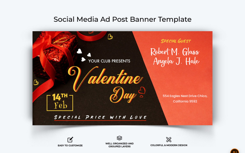 Valentines Day Facebook Ad Banner Design-06 Social Media