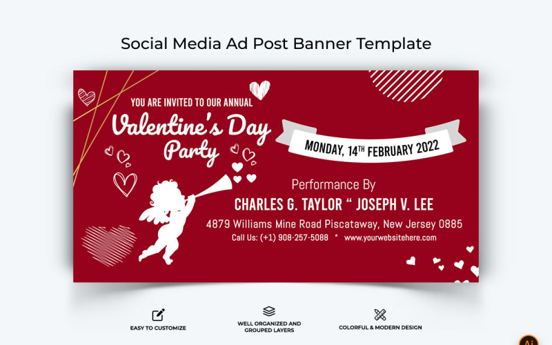 Valentines Day Facebook Ad Banner Design-09 Social Media