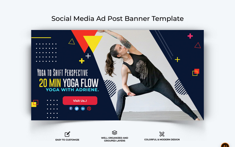 Yoga and Meditation Facebook Ad Banner Design-04 Social Media