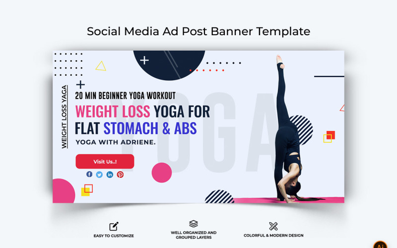 Yoga and Meditation Facebook Ad Banner Design-05 Social Media