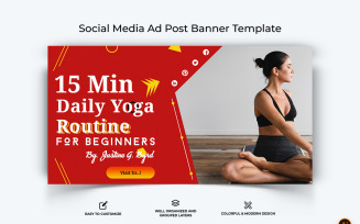 Yoga and Meditation Facebook Ad Banner Design-11