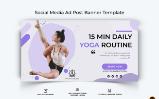 Yoga and Meditation Facebook Ad Banner Design-18