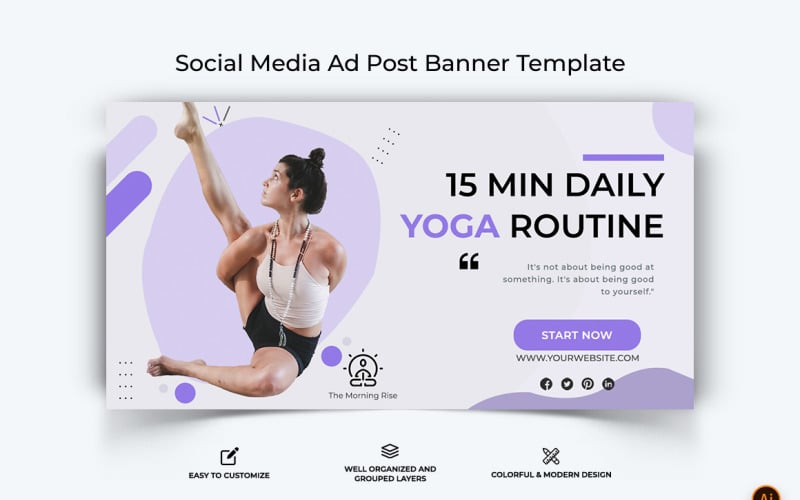 Yoga and Meditation Facebook Ad Banner Design-18 Social Media