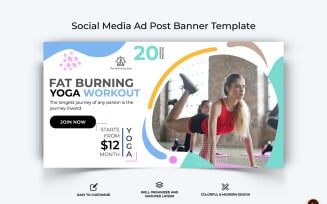 Yoga and Meditation Facebook Ad Banner Design-20