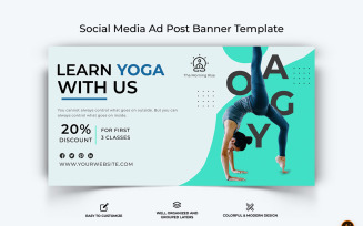 Yoga and Meditation Facebook Ad Banner Design-22