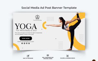 Yoga and Meditation Facebook Ad Banner Design-23