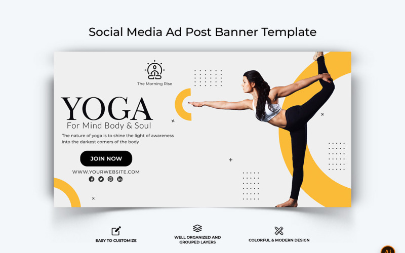 Yoga and Meditation Facebook Ad Banner Design-23 Social Media
