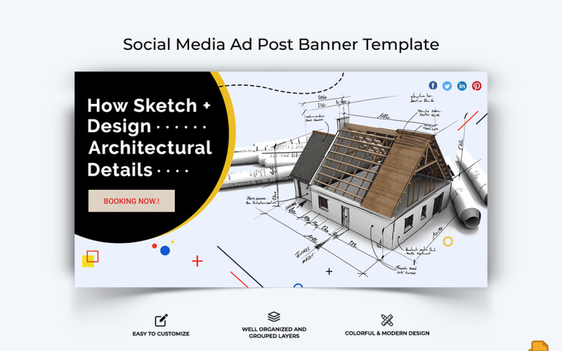 Architecture Facebook Ad Banner Design-002 Social Media