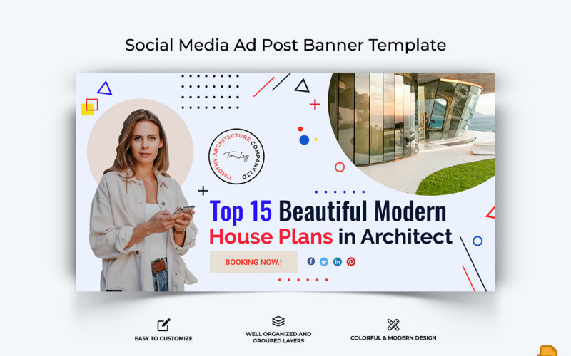 Architecture Facebook Ad Banner Design-007 Social Media