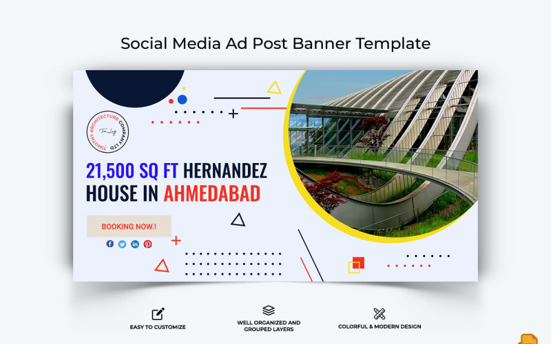 Architecture Facebook Ad Banner Design-008 Social Media