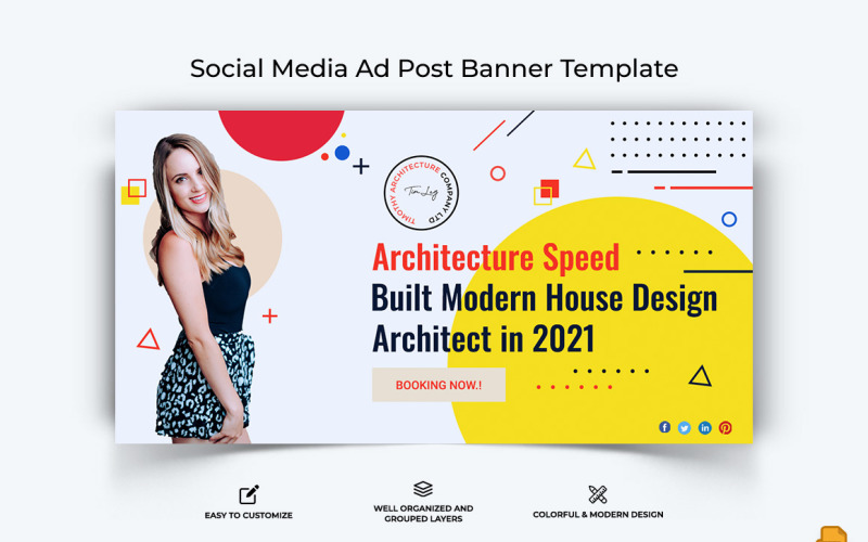 Architecture Facebook Ad Banner Design-009 Social Media