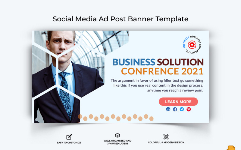 Business Service Facebook Ad Banner Design-038 Social Media