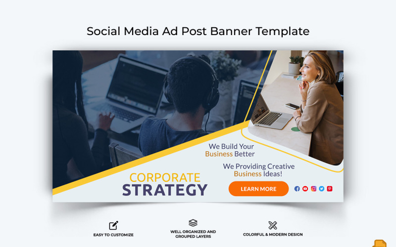 Business Service Facebook Ad Banner Design-042 Social Media