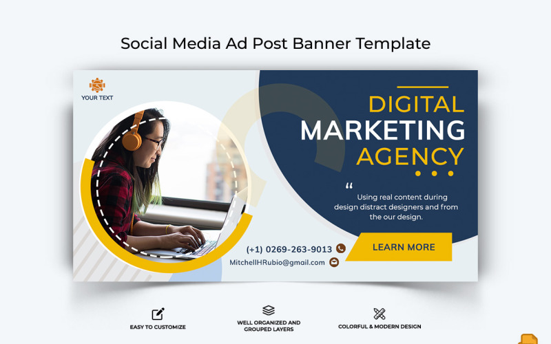 Business Service Facebook Ad Banner Design-043 Social Media