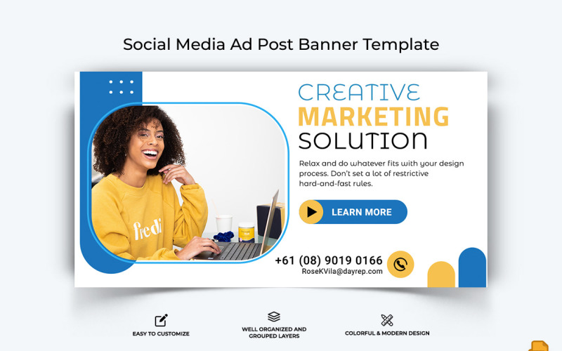 Business Service Facebook Ad Banner Design-044 Social Media