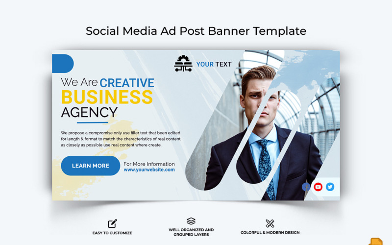 Business Service Facebook Ad Banner Design-045 Social Media