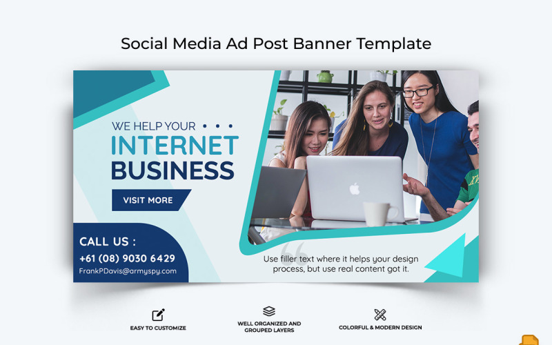 Business Service Facebook Ad Banner Design-046 Social Media