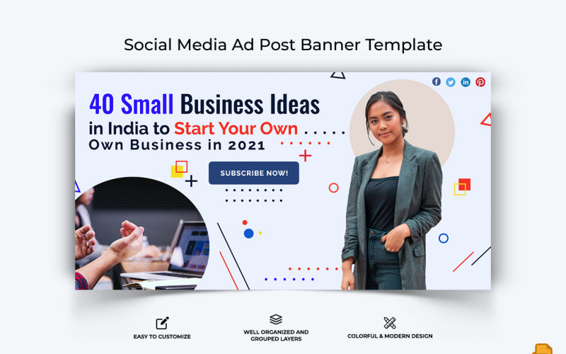 Business Service Facebook Ad Banner Design-053 Social Media