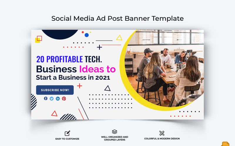 Business Service Facebook Ad Banner Design-054 Social Media