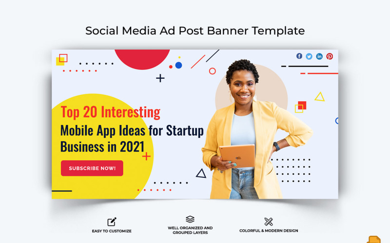Business Service Facebook Ad Banner Design-055 Social Media