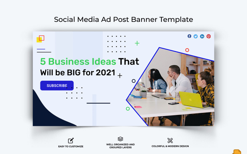 Business Service Facebook Ad Banner Design-057 Social Media