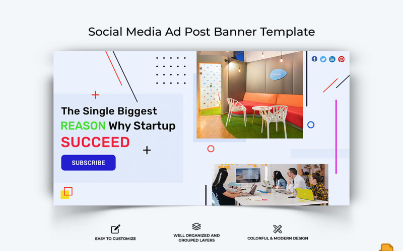 Business Service Facebook Ad Banner Design-058 Social Media