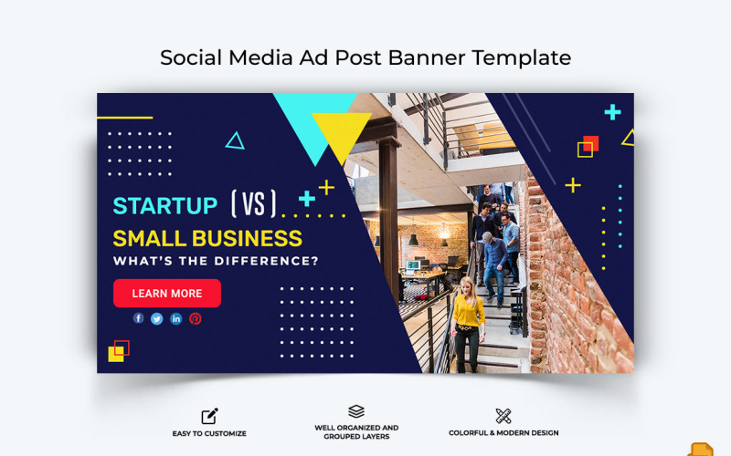 Business Service Facebook Ad Banner Design-060 Social Media