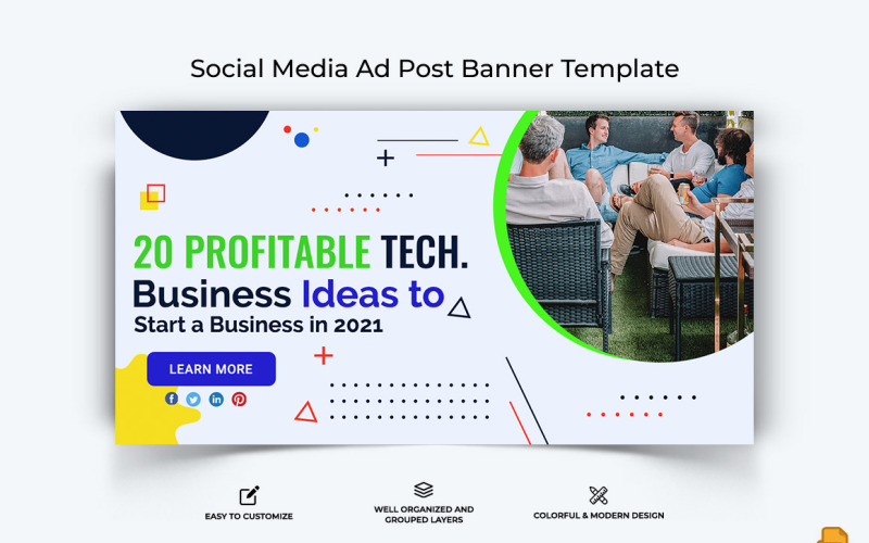 Business Service Facebook Ad Banner Design-064 Social Media