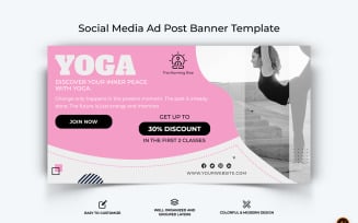 Yoga and Meditation Facebook Ad Banner Design-24