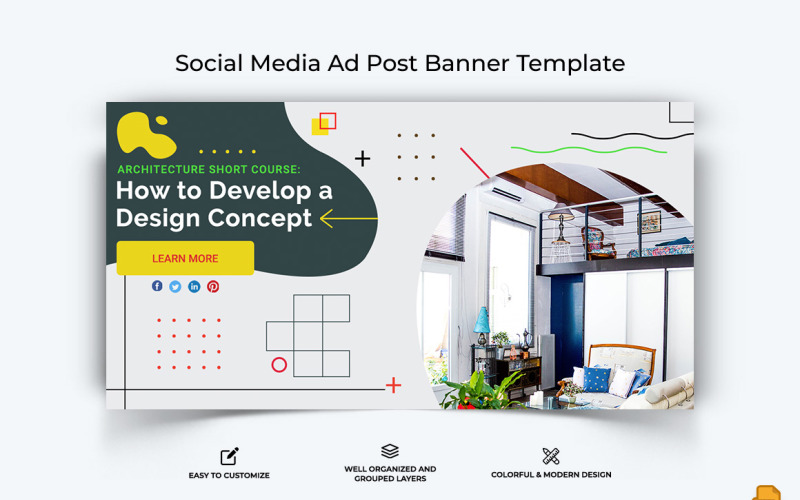 Architecture Facebook Ad Banner Design-011 Social Media