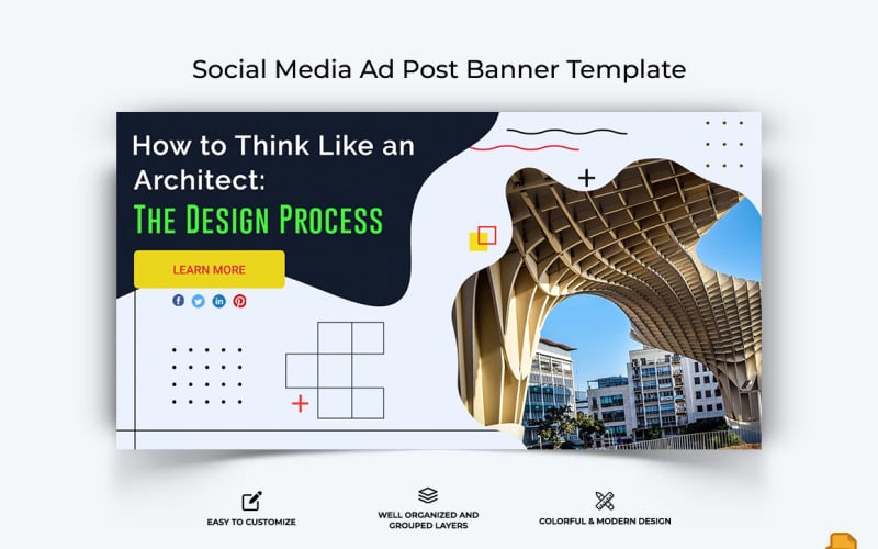 Architecture Facebook Ad Banner Design-012 Social Media