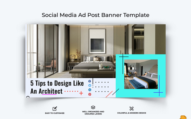 Architecture Facebook Ad Banner Design-013 Social Media