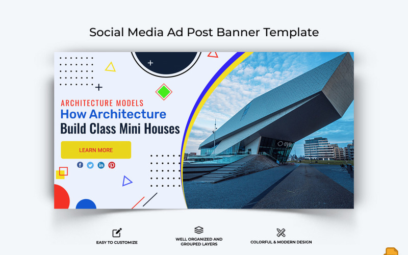 Architecture Facebook Ad Banner Design-015 Social Media