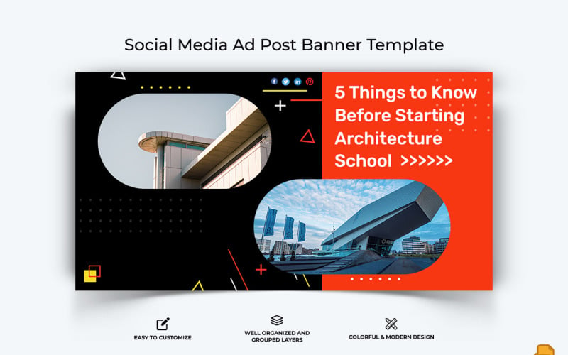 Architecture Facebook Ad Banner Design-018 Social Media