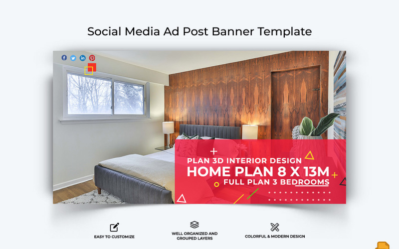 Architecture Facebook Ad Banner Design-019 Social Media