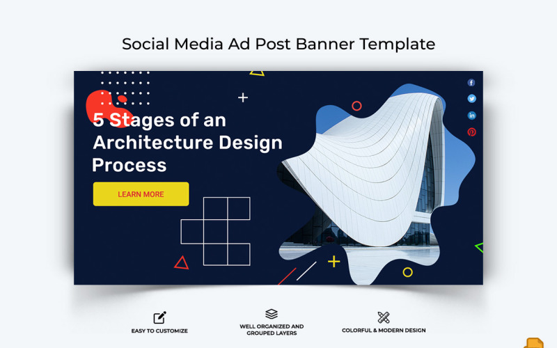 Architecture Facebook Ad Banner Design-020 Social Media