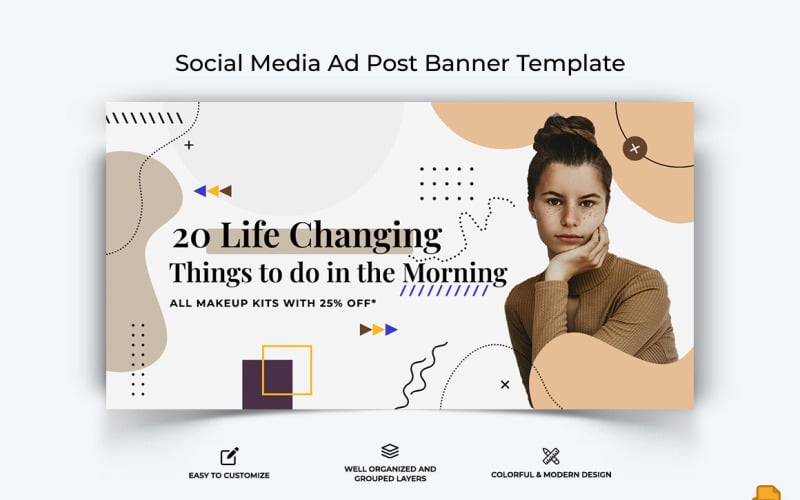 Beauty Tips Facebook Ad Banner Design-005 Social Media
