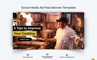 Chef Cooking Facebook Ad Banner Design-003