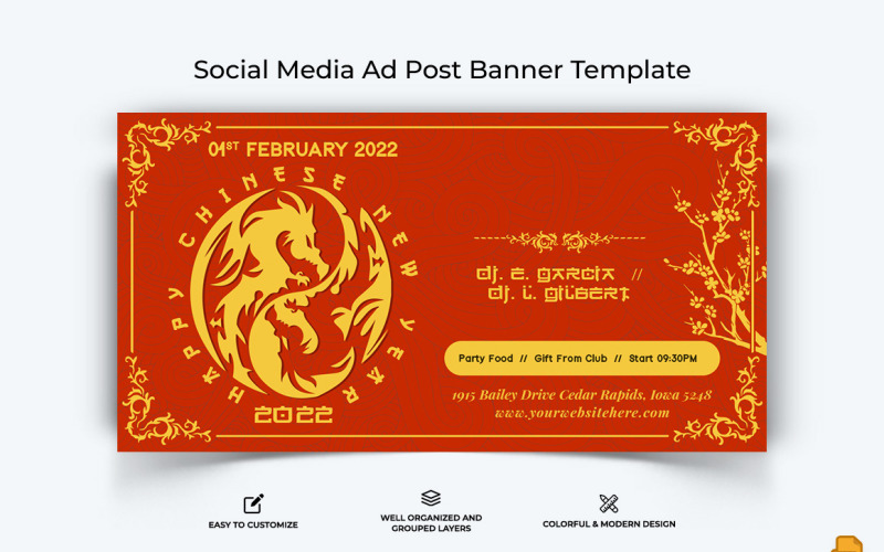 Chinese NewYear Facebook Ad Banner Design-003 Social Media