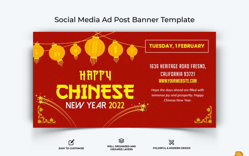 Chinese NewYear Facebook Ad Banner Design-013 Social Media