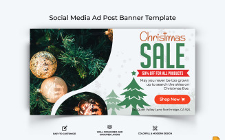 Christmas Sale Facebook Ad Banner Design-003