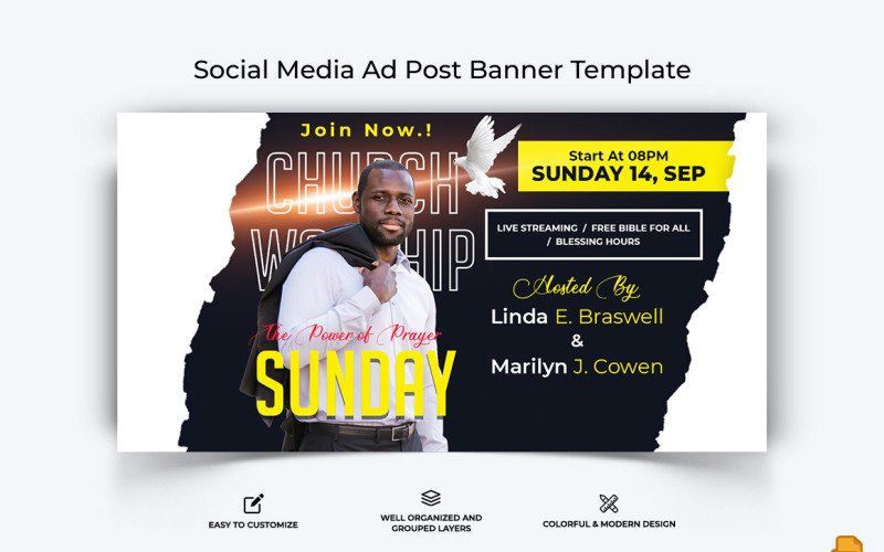 Church Speech Facebook Ad Banner Design-006 Social Media