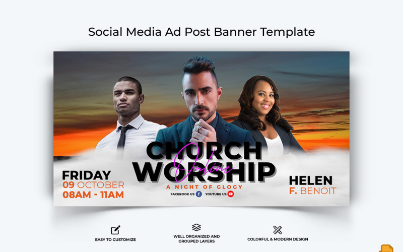 Church Speech Facebook Ad Banner Design-009 Social Media