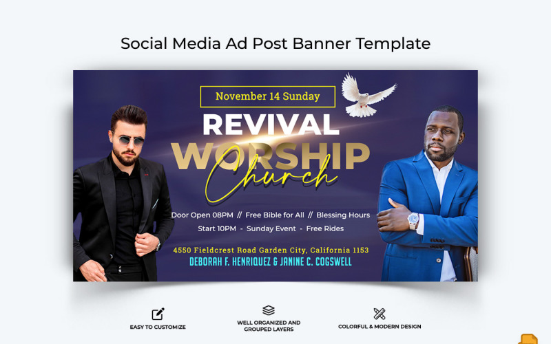 Church Speech Facebook Ad Banner Design-020 Social Media