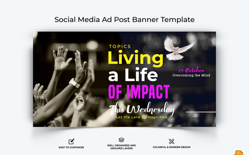 Church Speech Facebook Ad Banner Design-024 Social Media